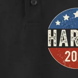 Kamala Harris 2024 For President Campaign Us Flag Dry Zone Grid Performance Polo