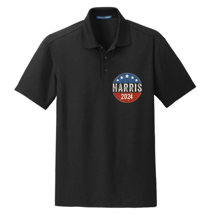 Kamala Harris 2024 For President Campaign Us Flag Dry Zone Grid Performance Polo