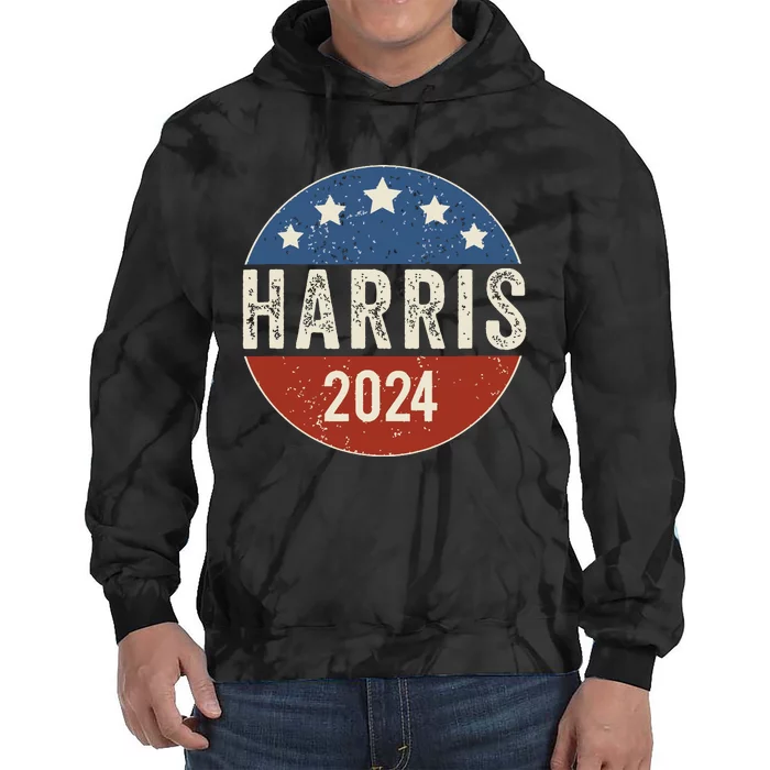 Kamala Harris 2024 For President Campaign Us Flag Tie Dye Hoodie