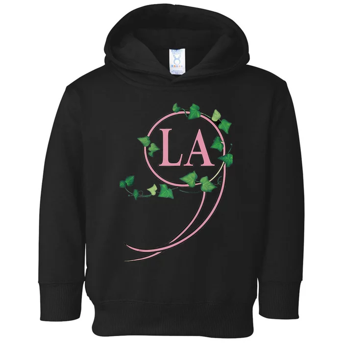 Kamala Harris 2024 President Comma La Ivy P.Ink And Green Gift Toddler Hoodie