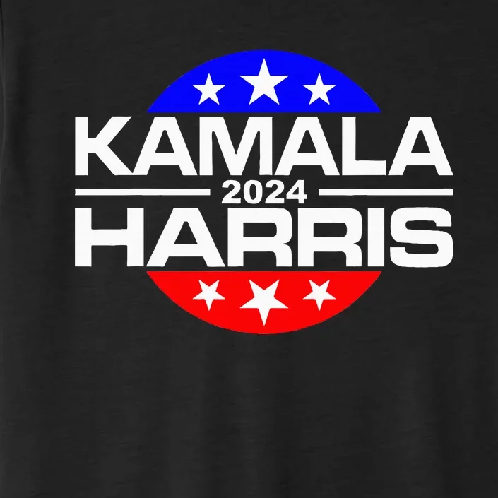 Kamala Harris 2024 For President Campaign Button Style ChromaSoft Performance T-Shirt