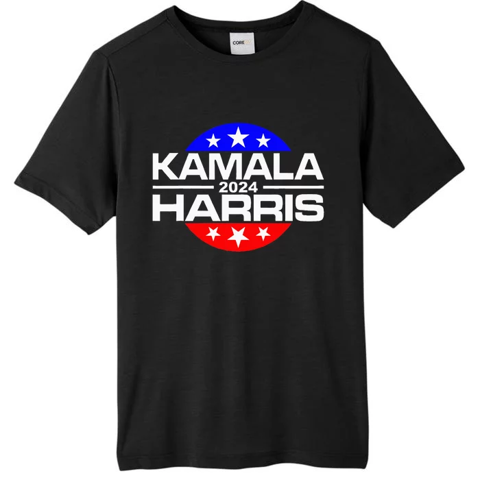 Kamala Harris 2024 For President Campaign Button Style ChromaSoft Performance T-Shirt