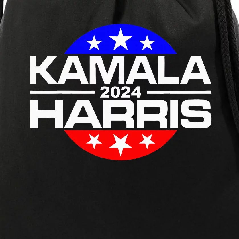 Kamala Harris 2024 For President Campaign Button Style Drawstring Bag