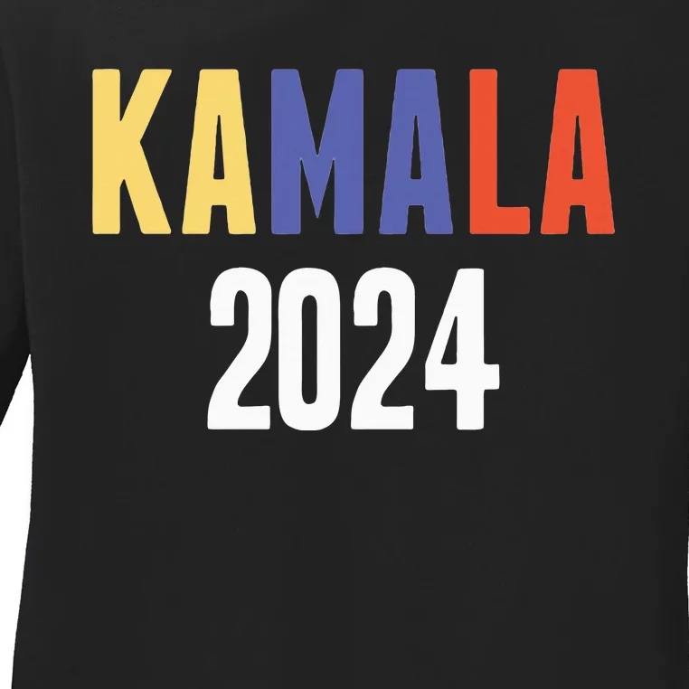 Kamala Harris 2024 For President Campaign Ladies Long Sleeve Shirt