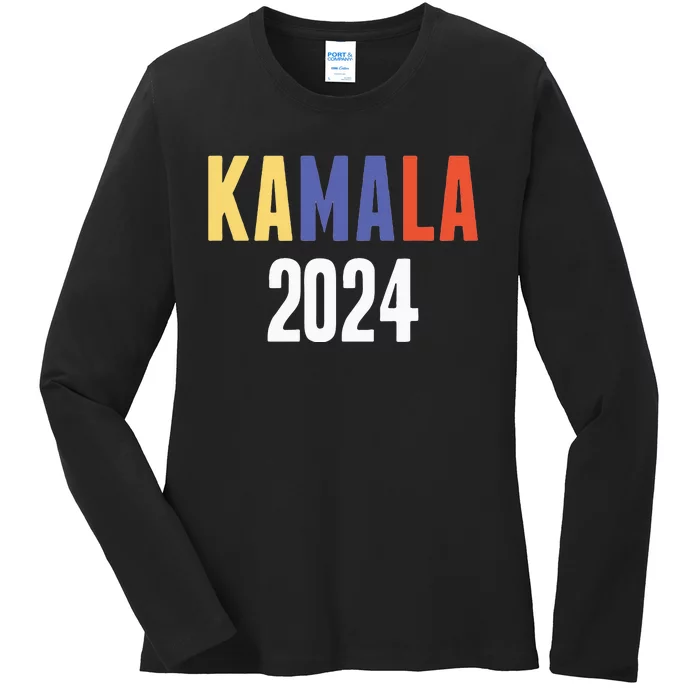 Kamala Harris 2024 For President Campaign Ladies Long Sleeve Shirt