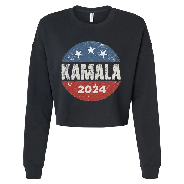 Kamala Harris 2024 For President Campaign Cropped Pullover Crew