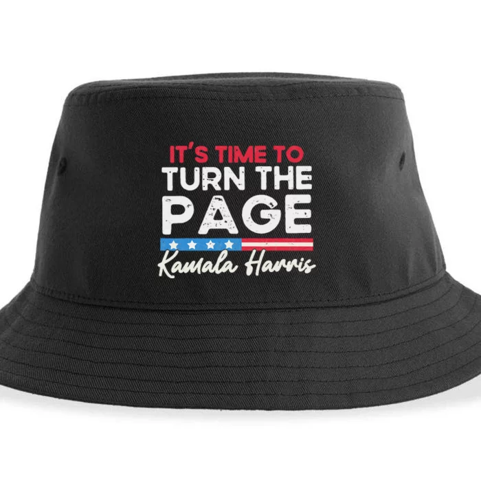 Kamala Harris 2024 ItS Time To Turn Page Sustainable Bucket Hat