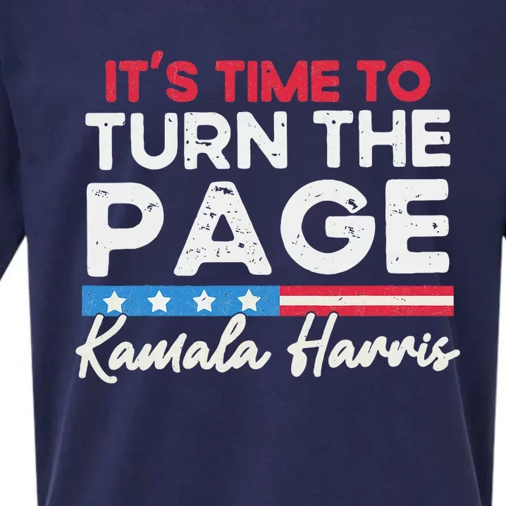 Kamala Harris 2024 ItS Time To Turn Page Sueded Cloud Jersey T-Shirt