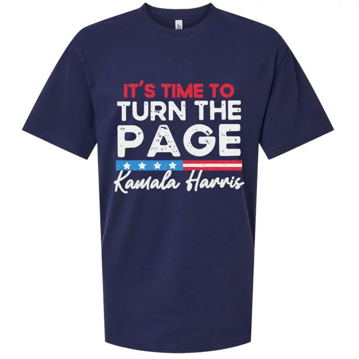 Kamala Harris 2024 ItS Time To Turn Page Sueded Cloud Jersey T-Shirt