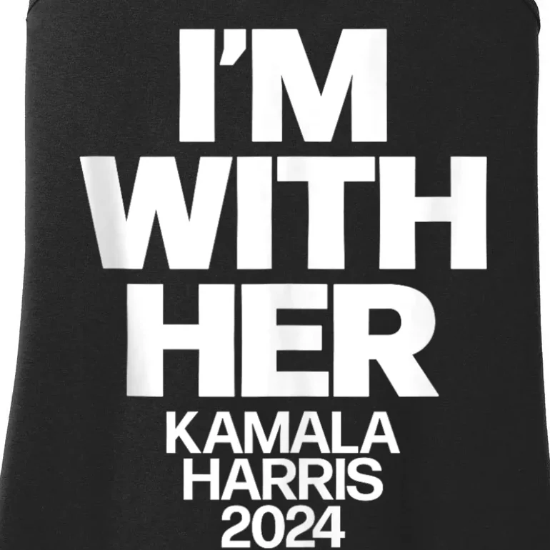 Kamala Harris 2024 Support IM With Her Kamala Harris 2024 Ladies Essential Tank