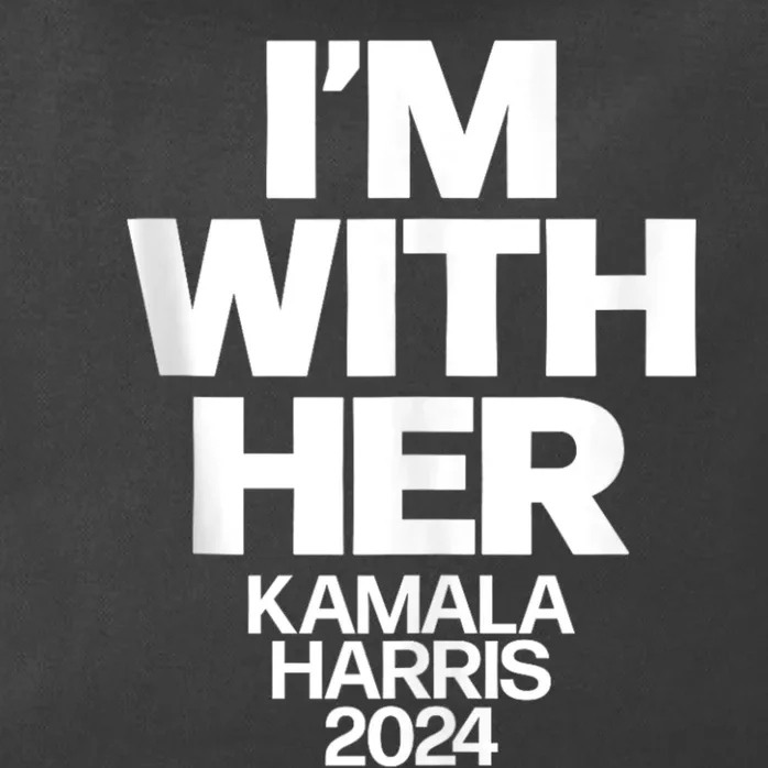 Kamala Harris 2024 Support IM With Her Kamala Harris 2024 Zip Tote Bag