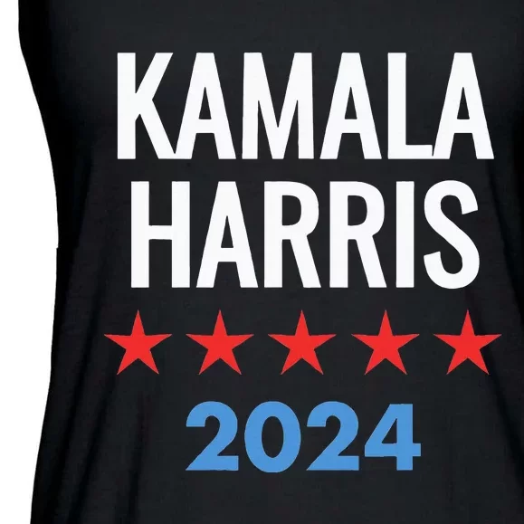 Kamala Harris 2024 For President Ladies Essential Flowy Tank