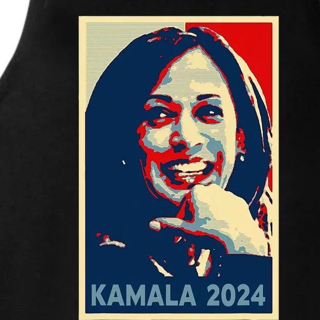 Kamala Harris 2024 For President Campaign Ladies Tri-Blend Wicking Tank