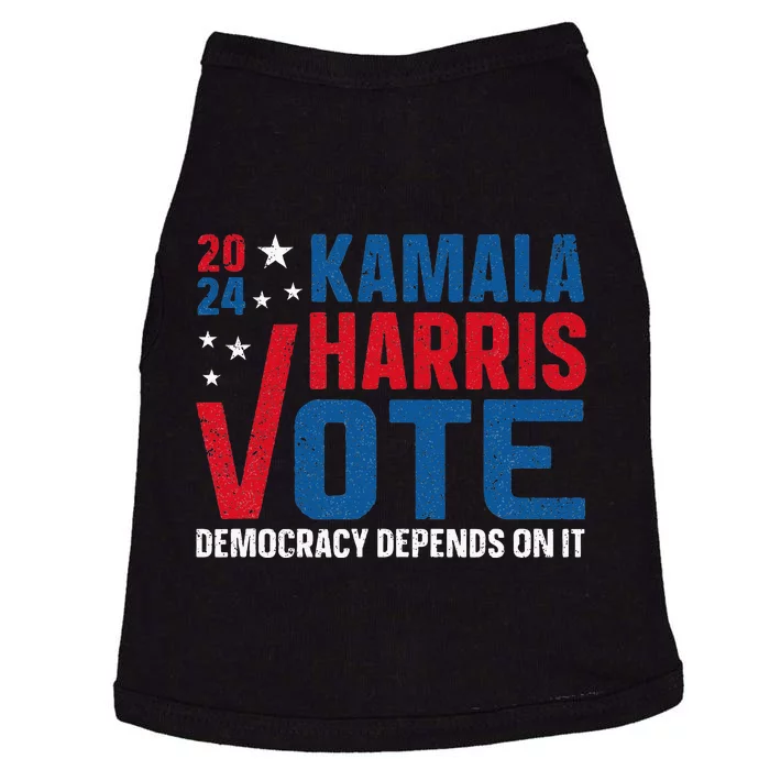 Kamala Harris 2024 Vote Democracy Depends On It Doggie Tank