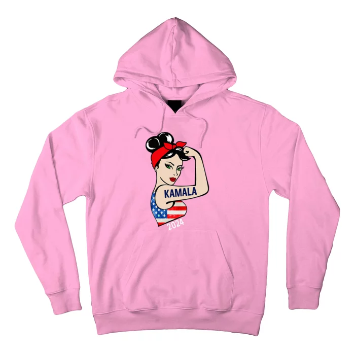 Kamala Harris 2024 President Women Funny America Flag Vote Hoodie