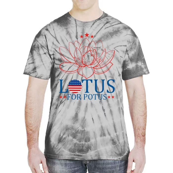 Kamala Harris 2024 Lotus For Potus President Trend Election Tie-Dye T-Shirt