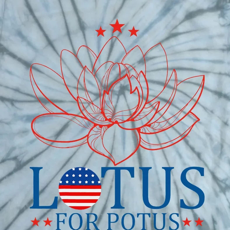 Kamala Harris 2024 Lotus For Potus President Trend Election Tie-Dye T-Shirt