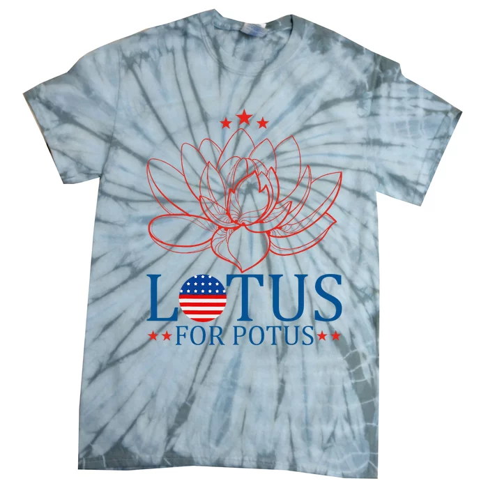 Kamala Harris 2024 Lotus For Potus President Trend Election Tie-Dye T-Shirt