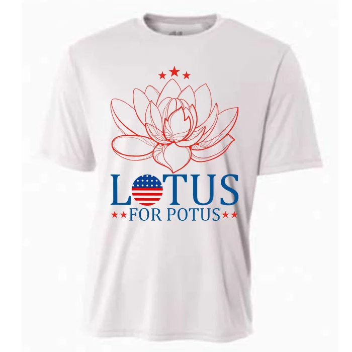 Kamala Harris 2024 Lotus For Potus President Trend Election Cooling Performance Crew T-Shirt