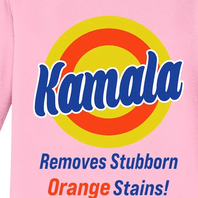 Kamala Harris 2024 Removes Stubborn Orange Stains Baby Long Sleeve Bodysuit