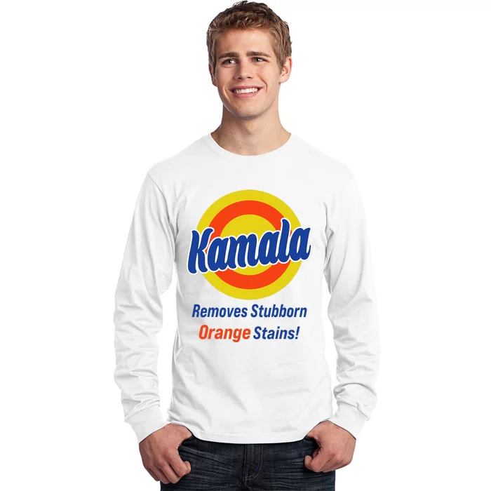 Kamala Harris 2024 Removes Stubborn Orange Stains Long Sleeve Shirt