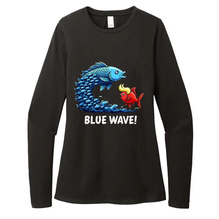 Kamala Harris 2024 Blue Wave Womens CVC Long Sleeve Shirt