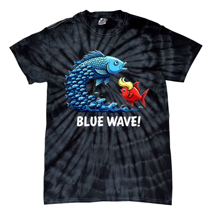 Kamala Harris 2024 Blue Wave Tie-Dye T-Shirt