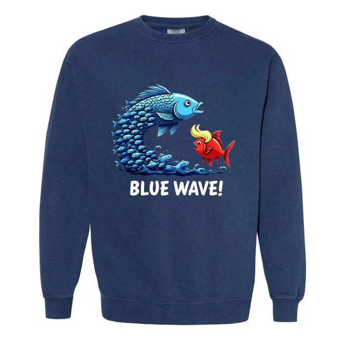 Kamala Harris 2024 Blue Wave Garment-Dyed Sweatshirt