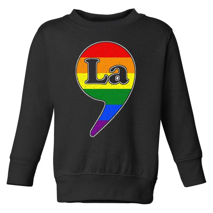 Kamala Harris 2024 47 Comma + La Vp Gift Toddler Sweatshirt