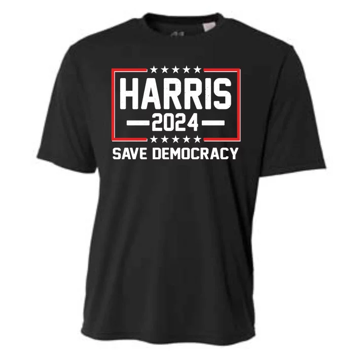 Kamala Harris 2024 Save Democracy Cooling Performance Crew T-Shirt