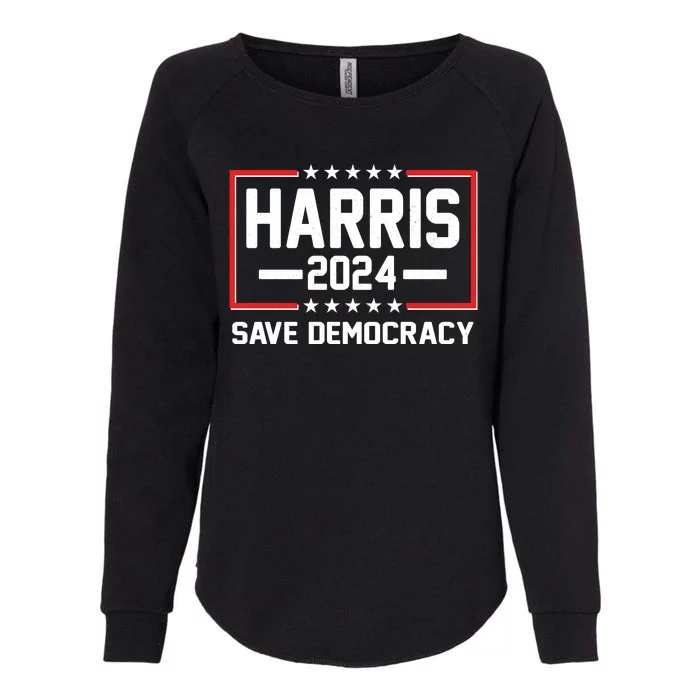 Kamala Harris 2024 Save Democracy Womens California Wash Sweatshirt