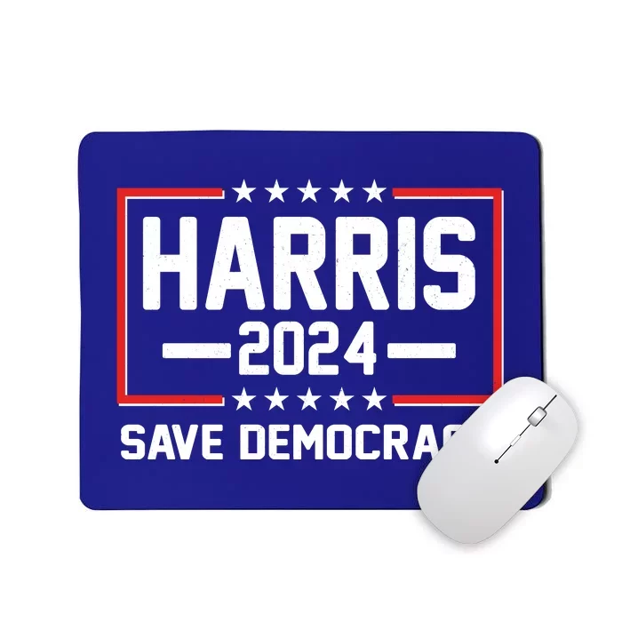 Kamala Harris 2024 Save Democracy Mousepad