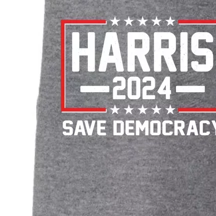 Kamala Harris 2024 Save Democracy Doggie 3-End Fleece Hoodie