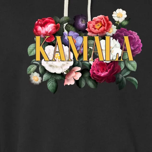 Kamala Harris 2024 Cute Beautiful Floral Flowers Garment-Dyed Fleece Hoodie