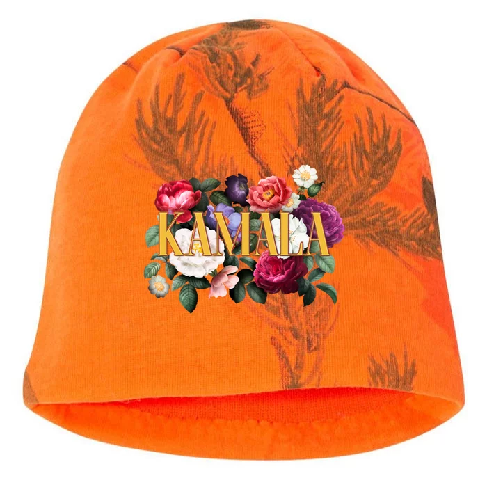 Kamala Harris 2024 Cute Beautiful Floral Flowers Kati - Camo Knit Beanie