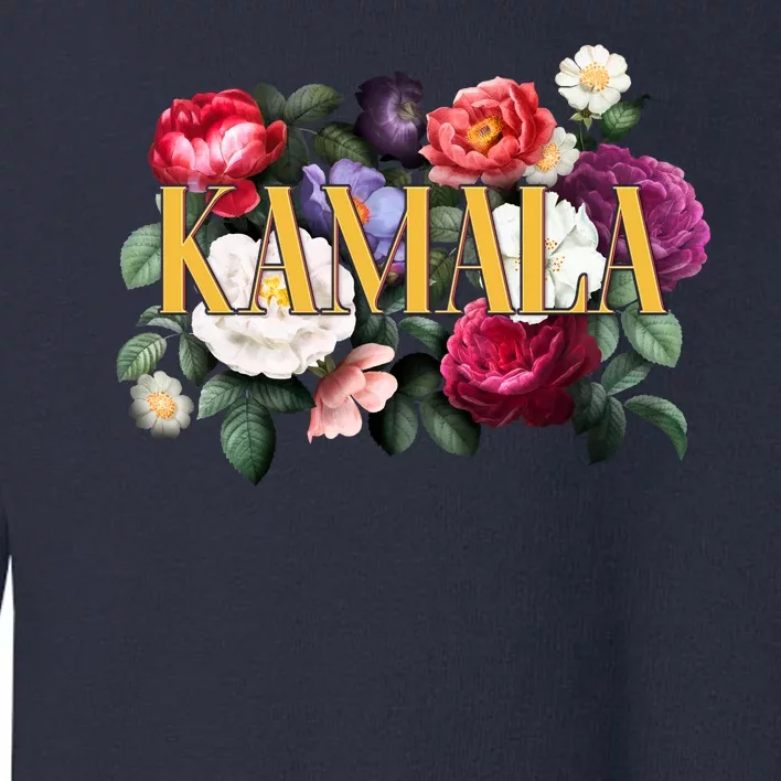 Kamala Harris 2024 Cute Beautiful Floral Flowers Toddler Sweatshirt