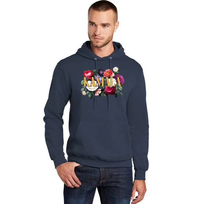 Kamala Harris 2024 Cute Beautiful Floral Flowers Tall Hoodie