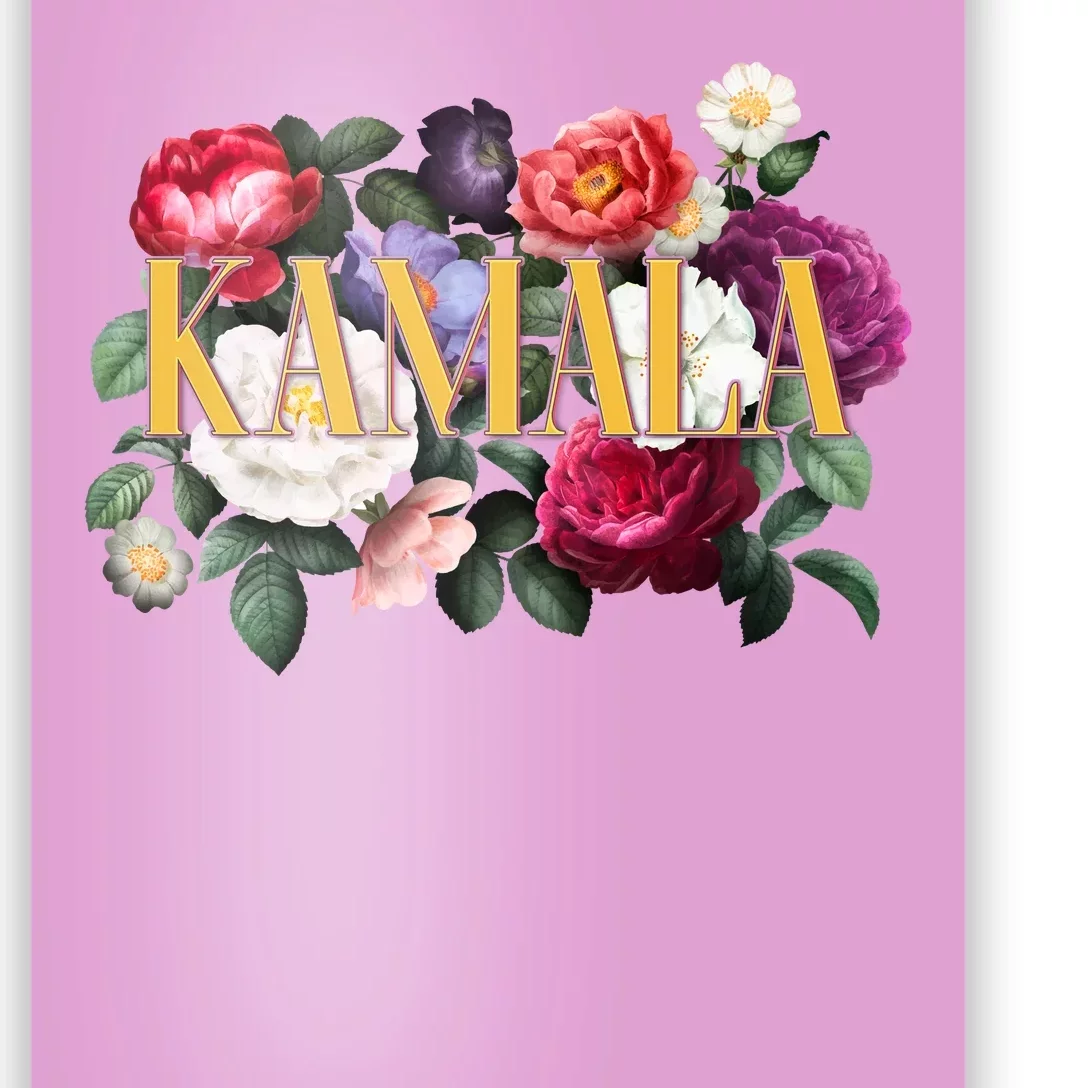 Kamala Harris 2024 Cute Beautiful Floral Flowers Poster