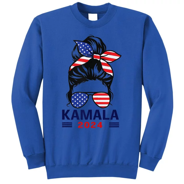 Kamala Harris 2024 President Women America Flag Vote Gift Tall Sweatshirt