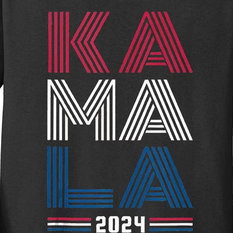 Kamala Harris 2024 For President Campaign Kids Long Sleeve Shirt