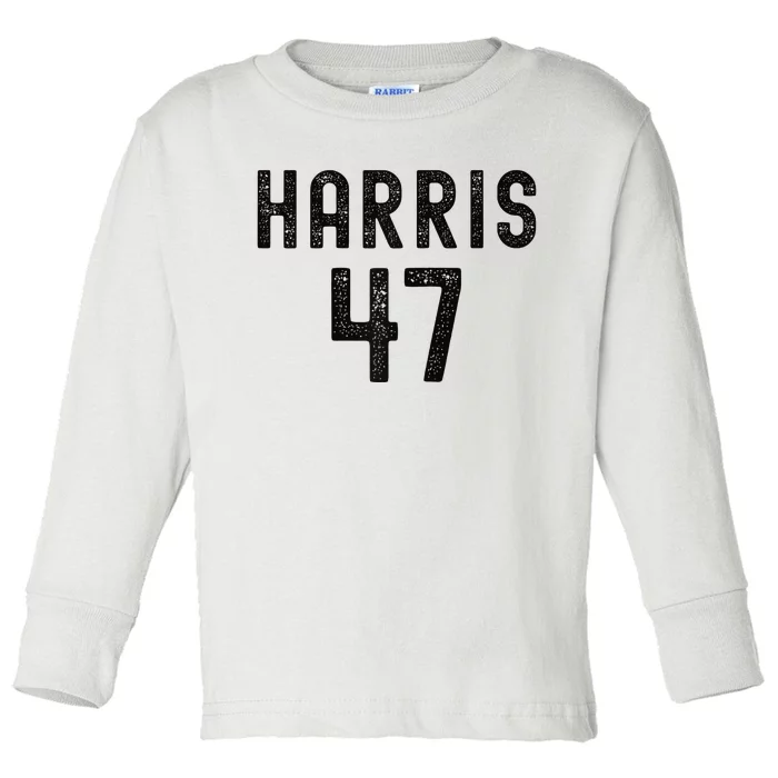 Kamala Harris 2021 T Kamala For 47 Th President Raglan Toddler Long Sleeve Shirt