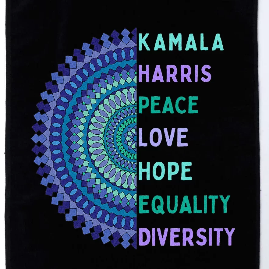 Kamala Harris 2024. Peace Love Hope Equality Diversity Gift Platinum Collection Golf Towel