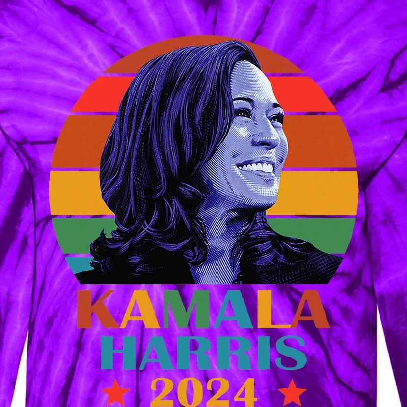 Kamala Harris 2024 Vote President Kamala Election 2024 Tie-Dye Long Sleeve Shirt