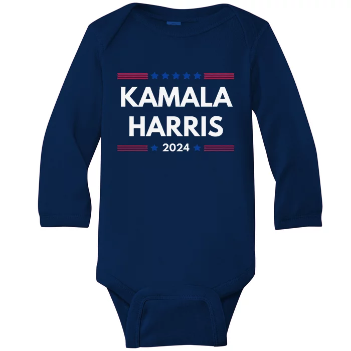 Kamala Harris 2024 For President Baby Long Sleeve Bodysuit