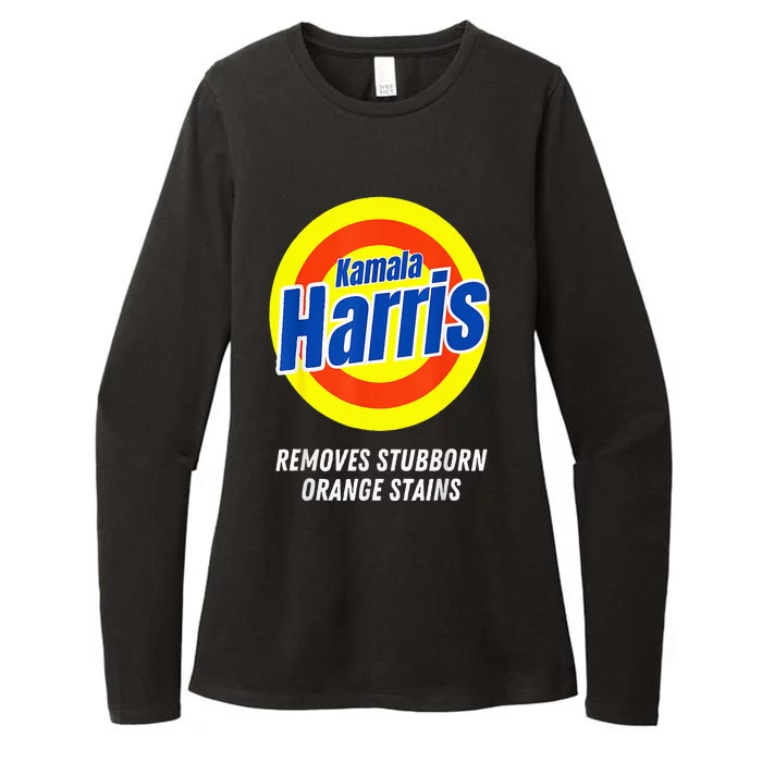 Kamala Harris 2024 Removes Stubborn Orange Stains Humorous Womens CVC Long Sleeve Shirt