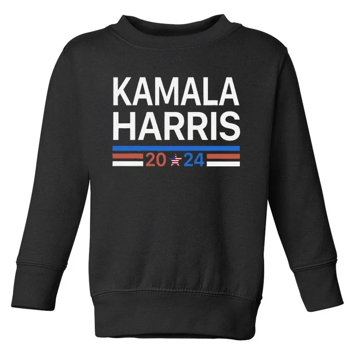 Kamala Harris 2024 For President Campaign Vote Election Toddler Sweatshirt