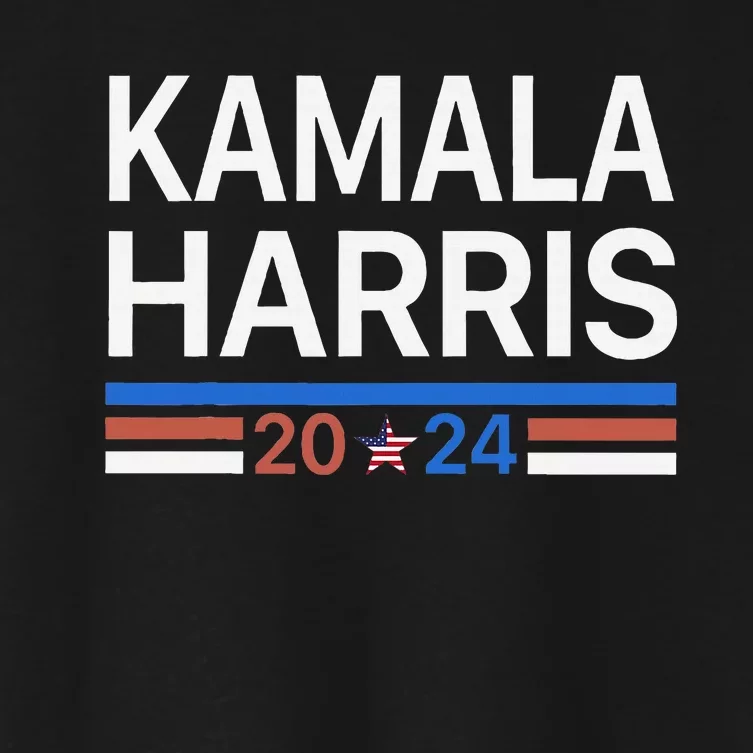 Kamala Harris 2024 For President Campaign Vote Election Women's Crop Top Tee