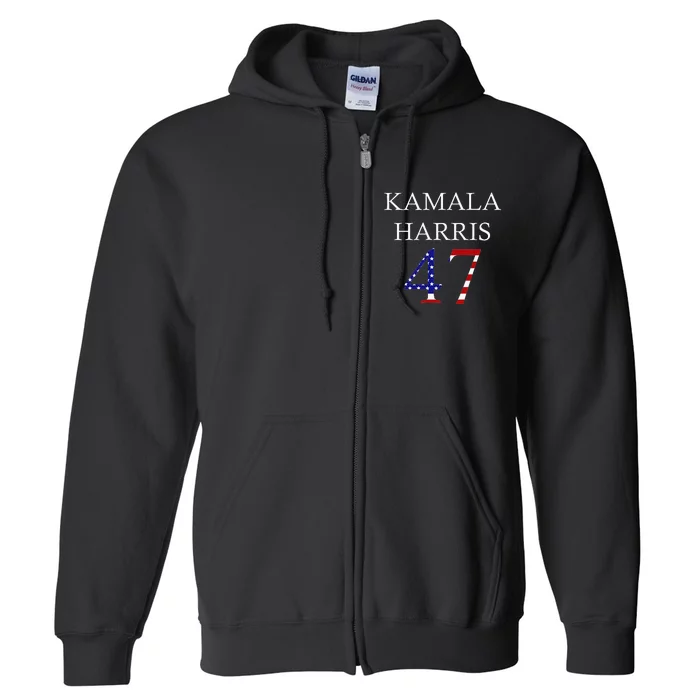 Kamala Harris 2024 For President Kamala Harris 47 Full Zip Hoodie