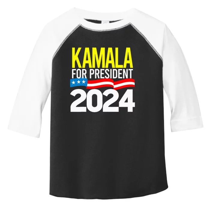 Kamala Harris 2024 For President Vote Toddler Fine Jersey T-Shirt