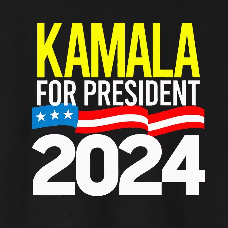 Kamala Harris 2024 For President Vote Women's Crop Top Tee